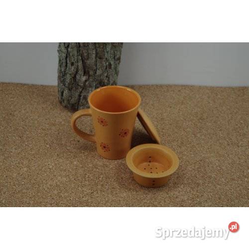 Kubek z zaparzaczem do herbaty ceramiczny