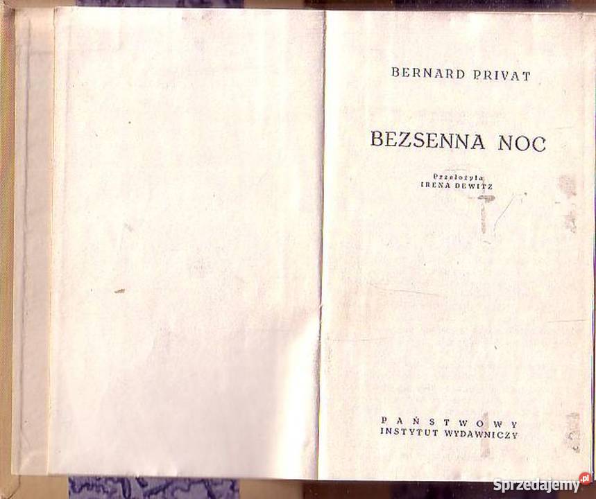 0285 BEZSENNA NOC BERNARD PRIVAT Czyrna