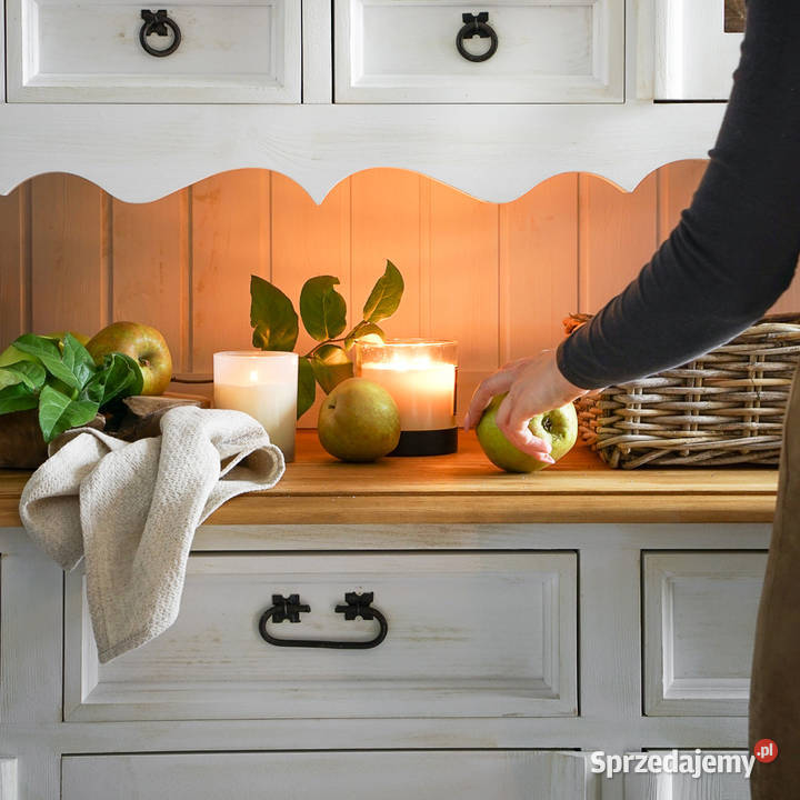 Biały kredens kuchenny drewniany VIT 101 Szafy, regały, półki małopolskie Maków Podhalański sprzedam