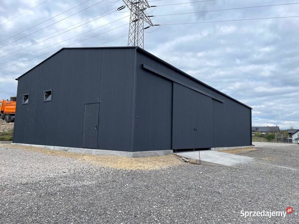 Blaszana montowana hala 1020m ciemny grafit