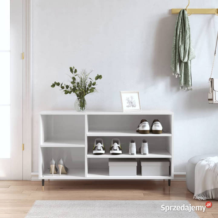 Szafka na buty wysoki połysk biała 102x36x60 mazowieckie Warszawa