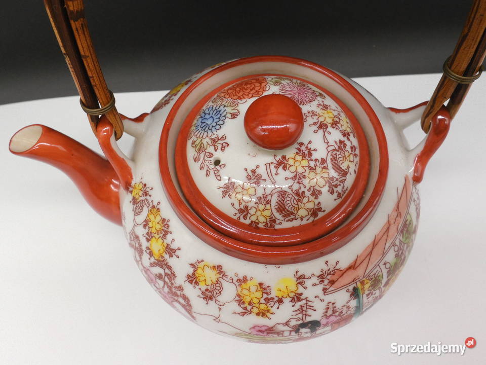 Stary Japoński Czajnik do Herbaty Kutani Geisha