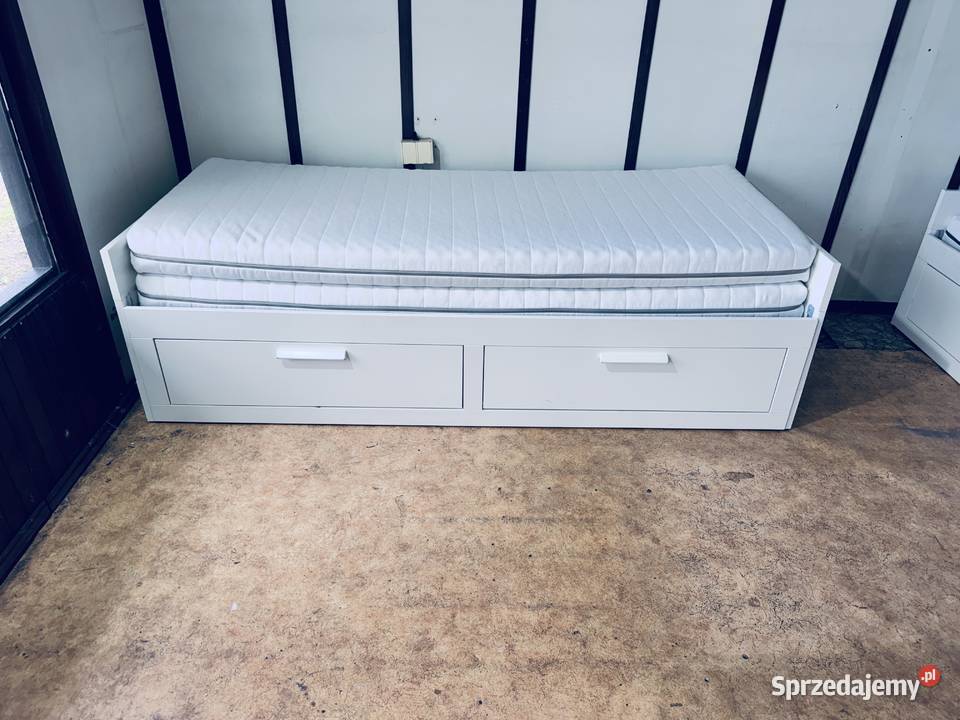 IKEA BRIMNES Leżanka Łóżko z 2 szufladami 2