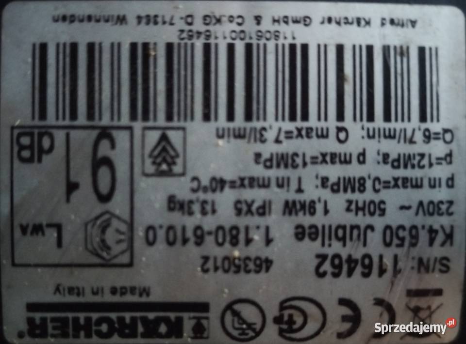 Obudowa koła do myjki Karcher K4650 Augustów