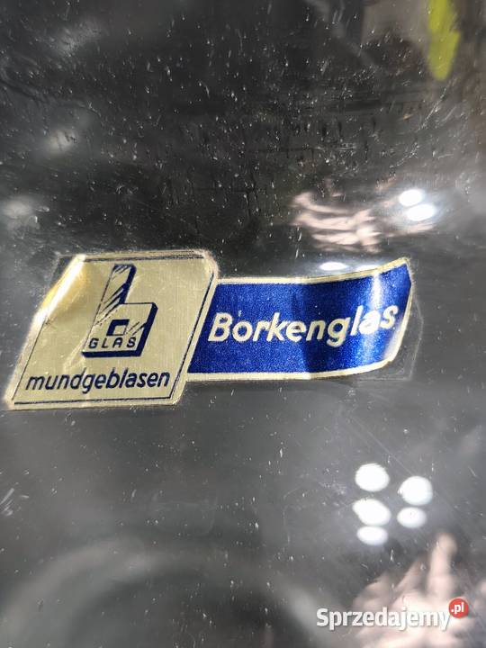 Duży wazon podłogowy szkło dmuchane mundgeblasen łódzkie