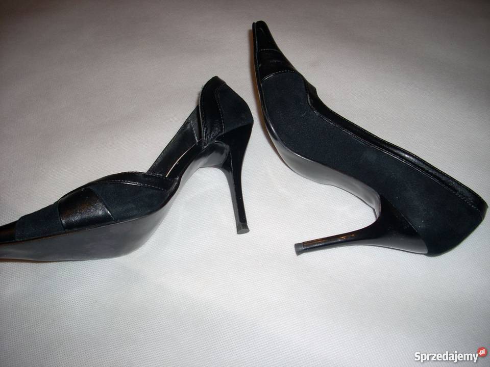 SWG London Czarne szpilki Eleganckie 37