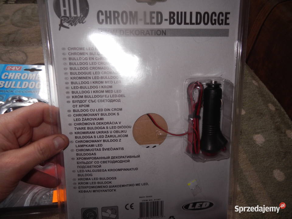 Dekoracje Led AllRide Bulldog chrom 2 sztuki Skarżysko-Kamienna