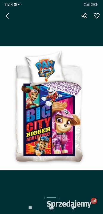 Paw Patrol Poszwa na kołdrę Bigger Adventure Kielce