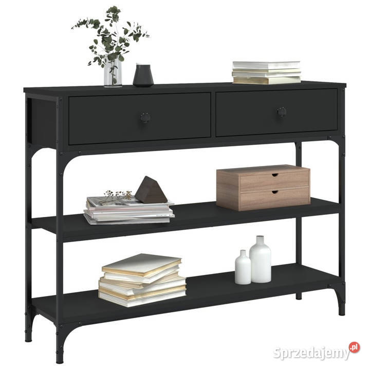 Stolik konsolowy czarny 100x25x75 WM834180 Warszawa