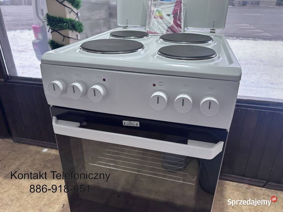 NOWA Kuchenka elektryczna Amica Biała Transport wolnostojące