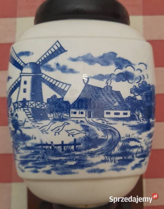 Ozdobny młynek vintage z holenderskim wiatrakiem Wyposażenie wnętrz Kołobrzeg