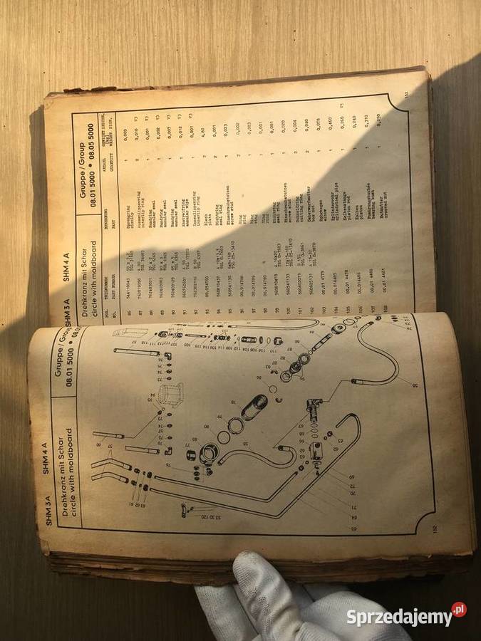 SHM3A SHM4A Katalog części zamiennych Parts Antykwariat Łęczyca sprzedam
