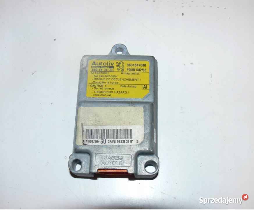 SENSOR AIRBAG PEUGEOT 406 ORYG 9631847080 NUMER Wielkie Drogi