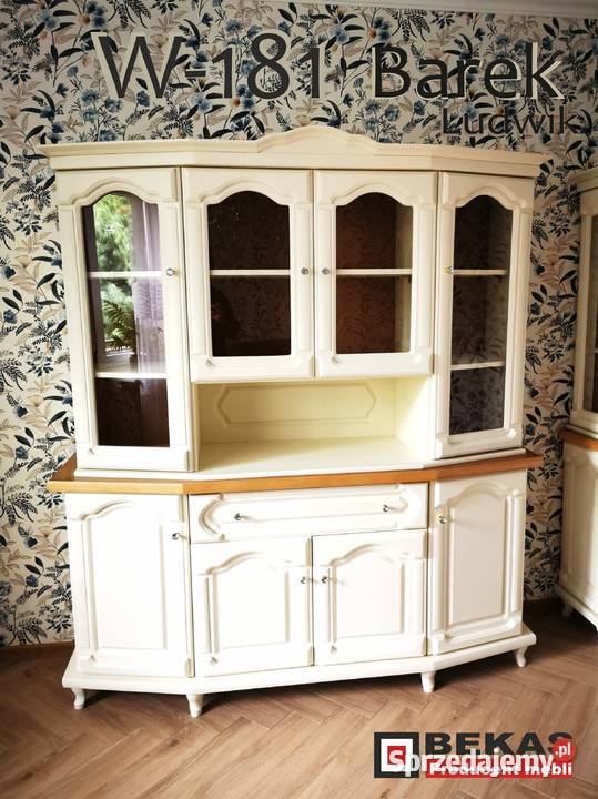 NOWA Stylowa Witryna Barek 181 Biały Opium Dąb 180cm Jasło