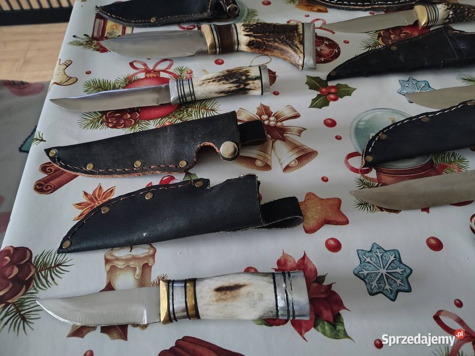 Noże myśliwskie rękojeść z porozy Rzędowice sprzedam