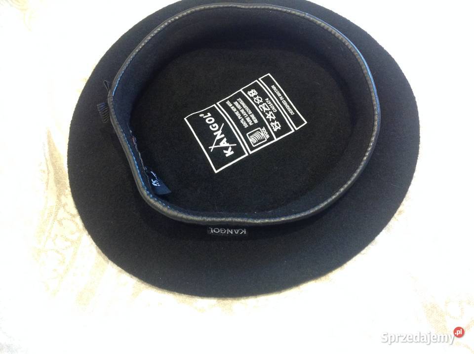 Beret Wełniany Czarny Damski KANGOL Wełna 100 lubuskie Nowa Sól
