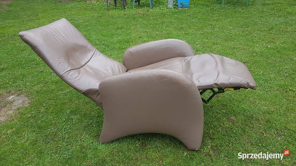 fotel relax skóra z podnóżkiem rozkładany z USA sprzedam
