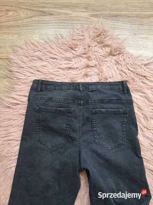 Świetne czarne spodnie z lampasami wysoki stan małopolskie Kraków