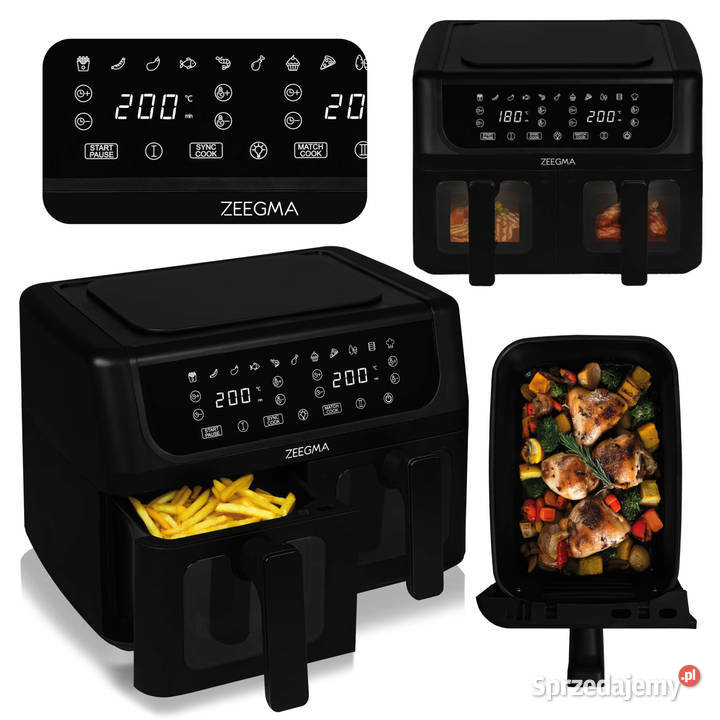 FRYTKOWNICA BEZOLEJOWA 2x 45L AIR FRYER 1700W Baranowo