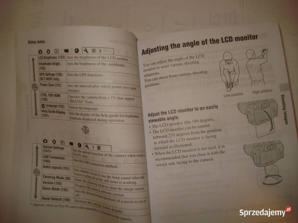 Sony Alfa 55 Alfa 33 instrukcja obsługi Fotografia i Optyka Gdynia