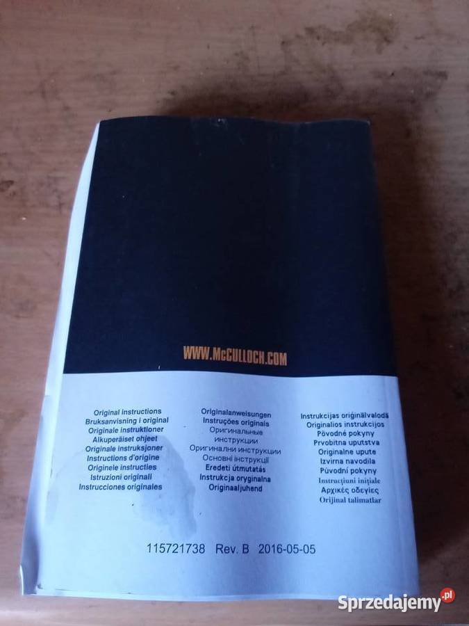 Instrukcja obsługi piły spalinowej Mcculuch Kamienica Polska