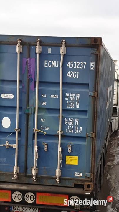 Kontener morski 40DVDC magazyn garażsprzedam Gdańsk