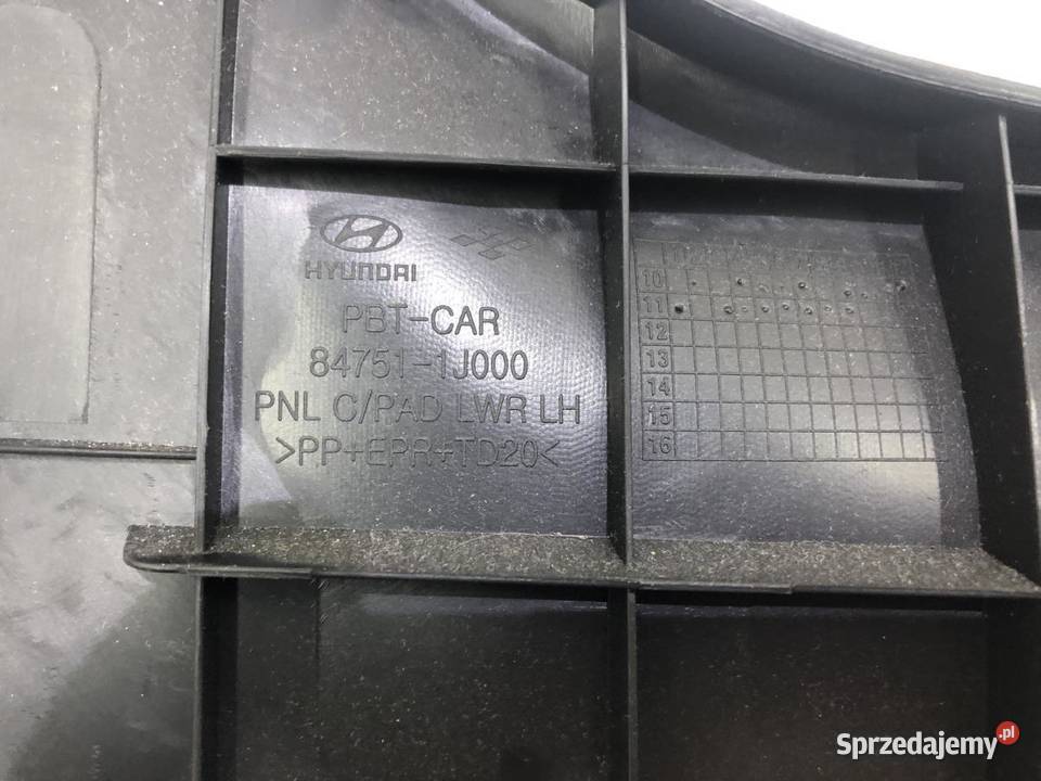 OSŁONA DESKI LEWA 847511J000 HYUNDAI I20 Deski rozdzielcze, konsole sprzedam
