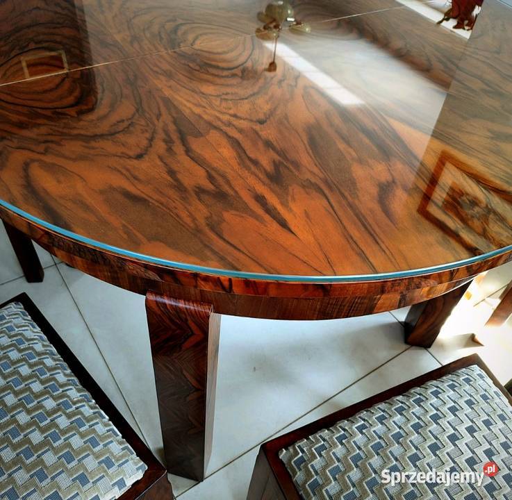 Stół Art Dco 8 krzeseł Zestaw stół i krzesła mazowieckie