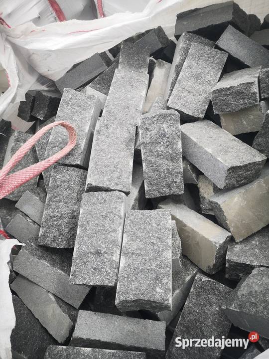 Kostka Brukowa GRANITOWA CZARNA cięto łupana mazowieckie Marki