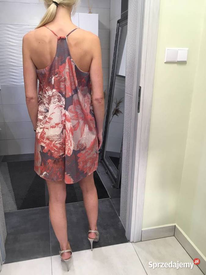 Mini kolorowa sukienka boho Collection Costa kolorowy Moda i Styl Nisko