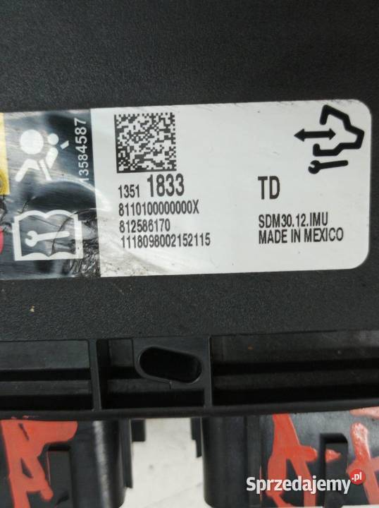 SENSOR AIRBAG 13511833 Opel Corsa V 2014 E