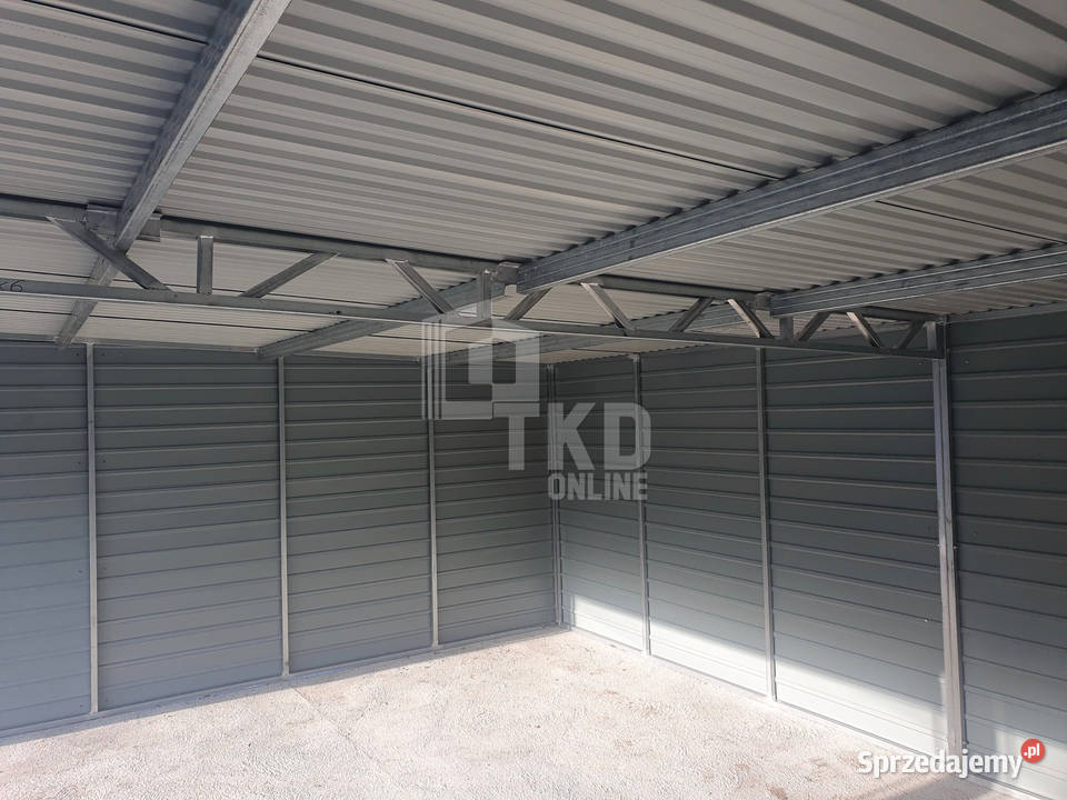 Garaż Blaszany 6x6 2x Brama Jasny orzech TKD99 blacha zachodniopomorskie Białogard sprzedam