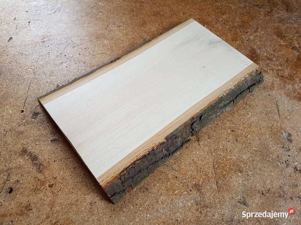 Deska lipowa z korą 30x125x25 rzeźba ikony Łódź