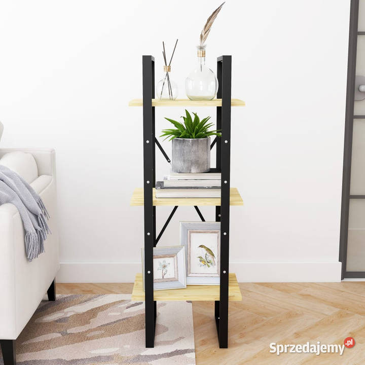 3poziomowy regał na książki 40x30x105 lite