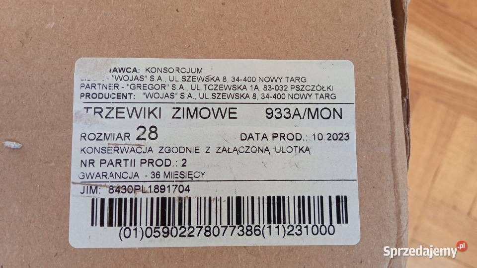 Buty wojskowe Wojas 933 Mon Wojas Warszawa sprzedam