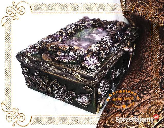 Herbaciarka z kotami decoupage handmade sprzedam