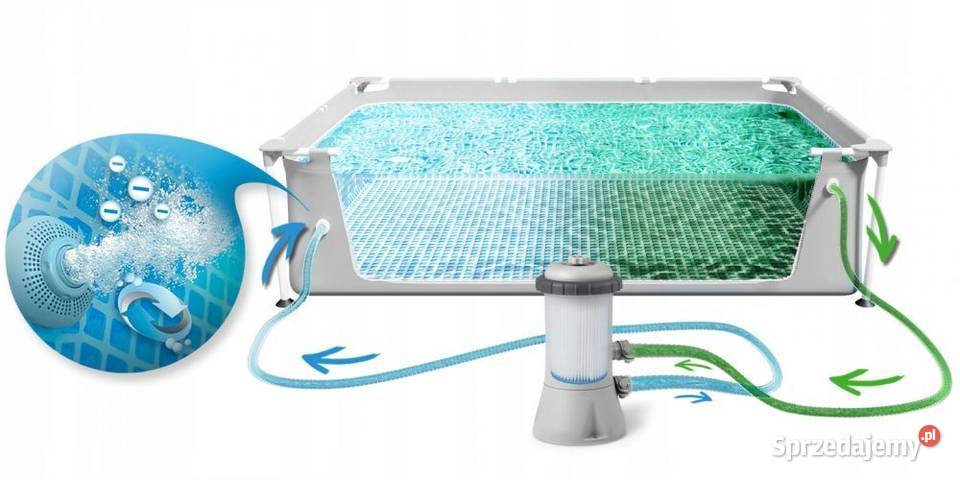 Basen stelażowy ogrodowy prostokątny 488 x 244 Bielsk Podlaski