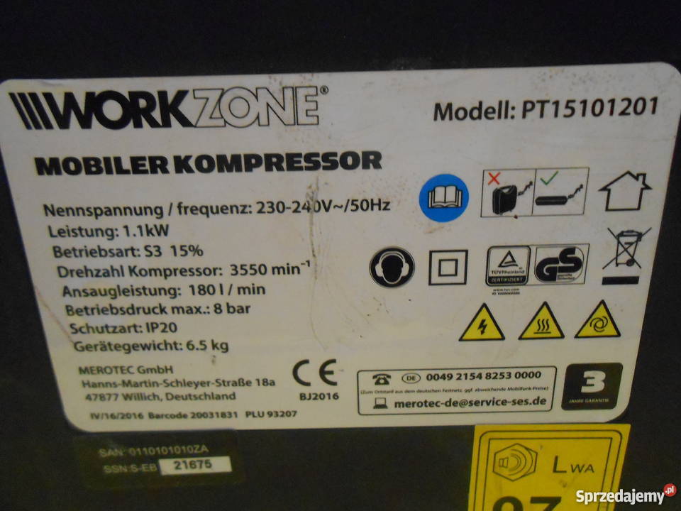 Kompresor WORKZONE Katowice