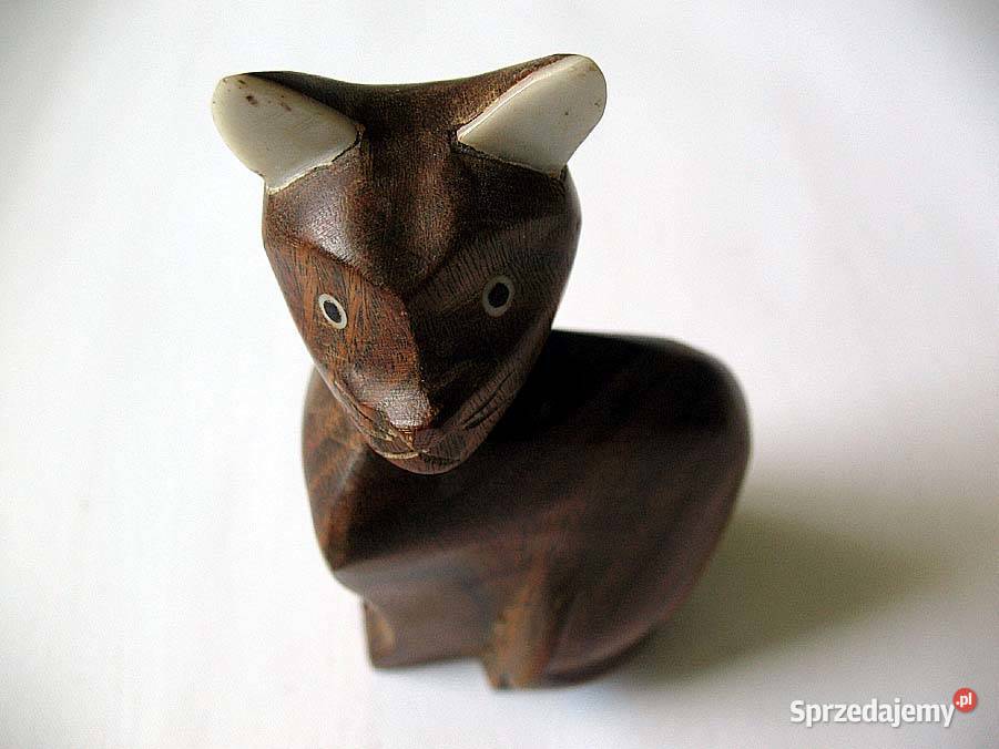 KOT Drewno Stara Figurka rzeźba 95 x 55 x 4 Siedlce sprzedam