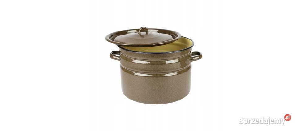 duży garnek emaliowany 20 litrów z pokrywką AGD drobne Zamość
