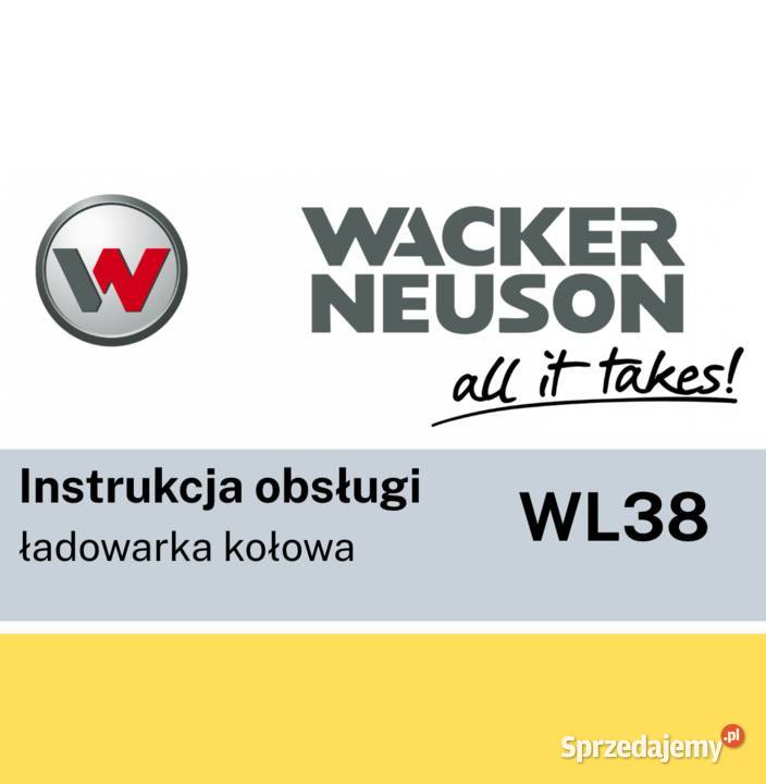 DTR Instrukcja obsługi katalog UDT serwis Wacker Szamotuły