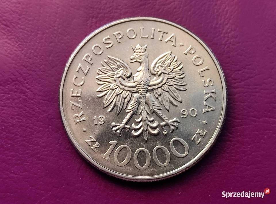 MonetaMonety RP 10000 ZŁOTYCH 1990 SOLIDARNOŚĆ Numizmatyka Antyki, Sztuka, Kolekcje Pruszków sprzedam