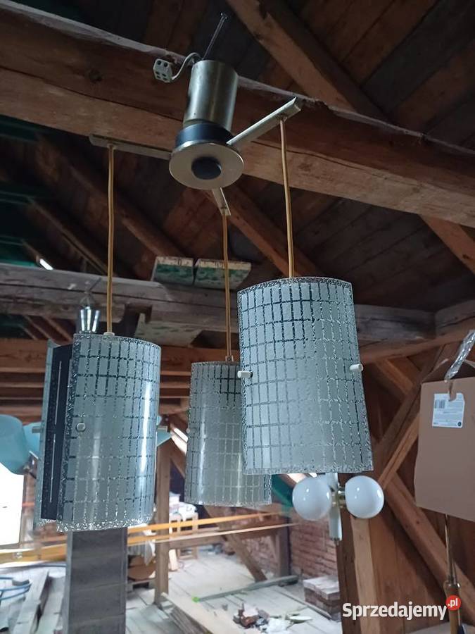Retro lampa wisząca Napako z 1972 roku Kaskada Lubań