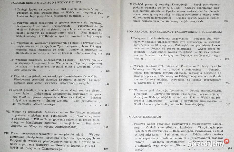 Mieszczaństwo warszawskie w końcu wieku XVIII W Rok wydania 1976 Chełm