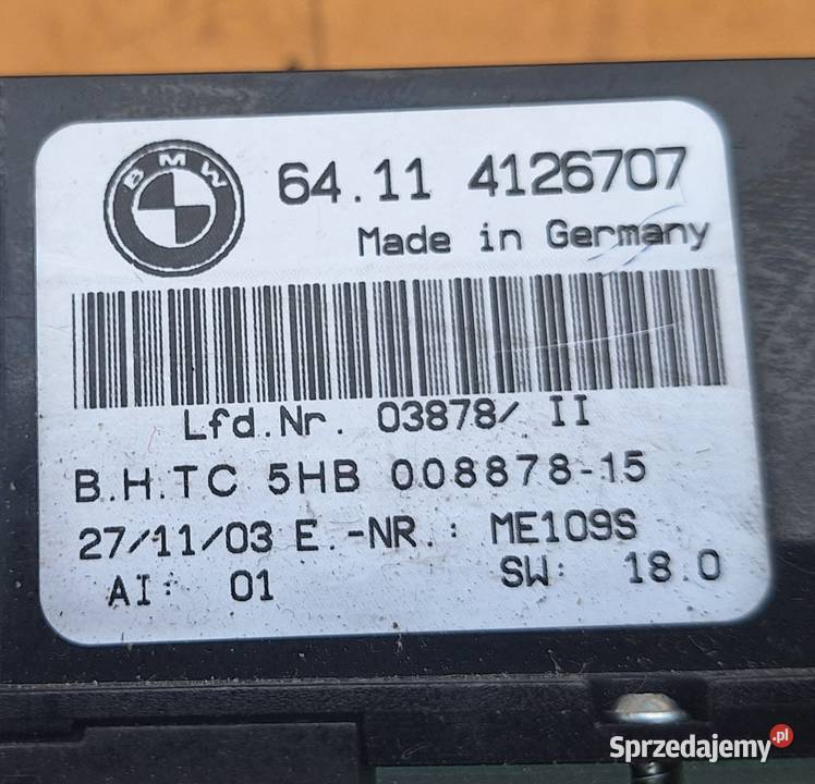 BMW E46 PANEL KLIMATYZACJI NAWIEWU KLIMY mazowieckie Radom