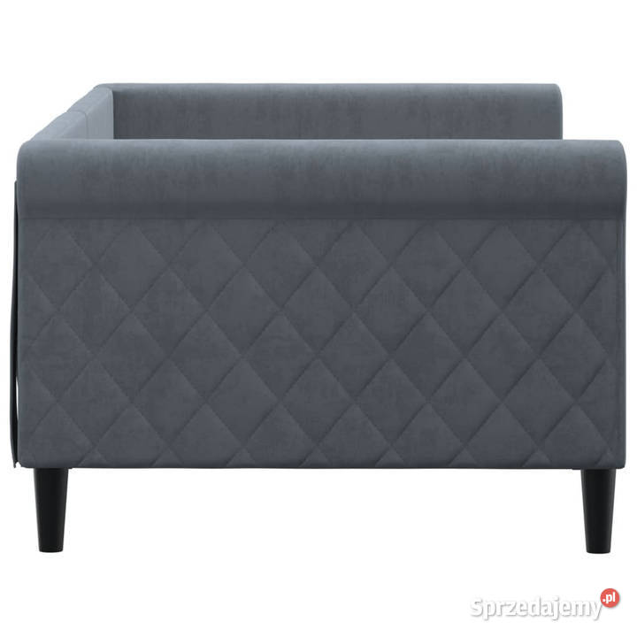 Sofa z funkcją spania ciemnoszara aksamit 90x200 Warszawa
