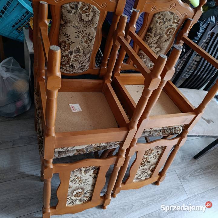krzesła drewniane krzesło 4 sztuki zestaw Poznań