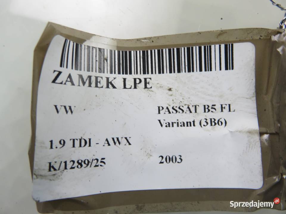 ZAMEK LEWY PRZEDNI VW PASSAT B5