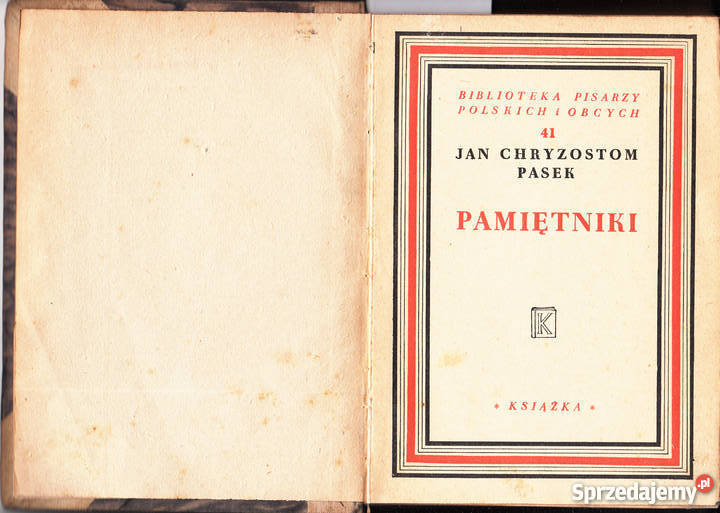 0936 PAMIĘTNIKI JAN CHRYZOSTOM PASEK Czyrna
