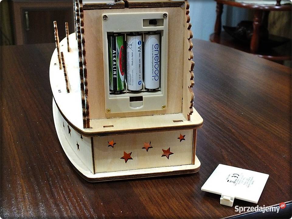 Świąteczna Szopka ruchoma drewniana na parapet Boże Narodzenie Żary